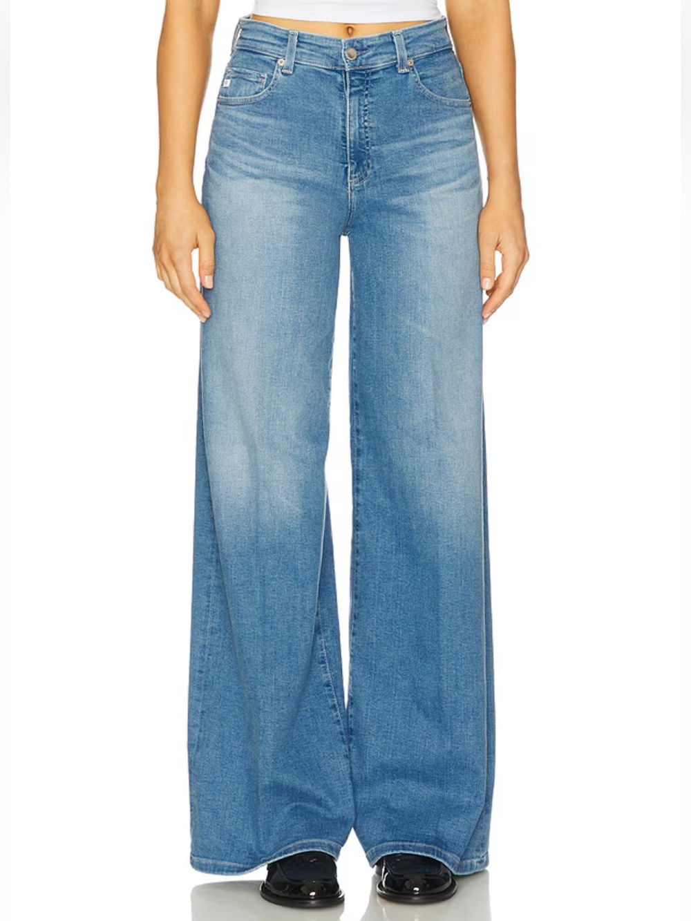 AG Deven High Rise Wide Leg Jeans Minimalist 27 NWT